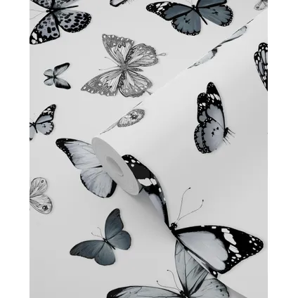 ESTAhome behangpapier vlinders zwart en wit - 53 cm x 10,05 m - 138512 9