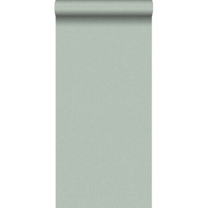 ESTAhome behang linnenstructuur celadon groen - 0,53 x 10,05 m - 148740