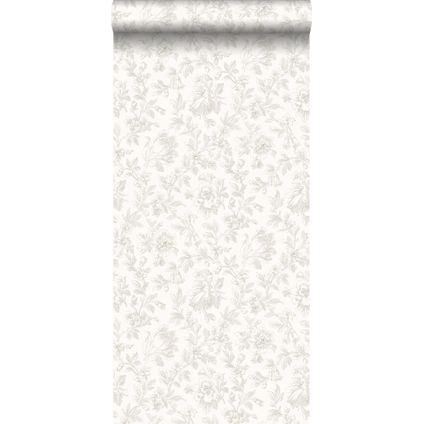 ESTAhome papier peint fleurs élégantes beige - 53 cm x 10,05 m - 127623