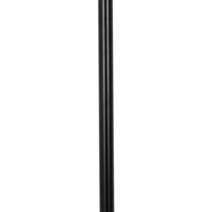 QAZQA Art Deco vloerlamp zwart met smoke glas 3-lichts - Ayesha 6