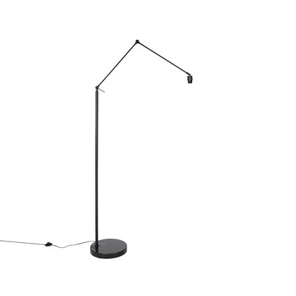 QAZQA Moderne vloerlamp zwart verstelbaar - Editor