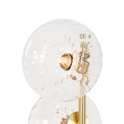 QAZQA Art Deco vloerlamp goud met glas 3-lichts - Ayesha 5