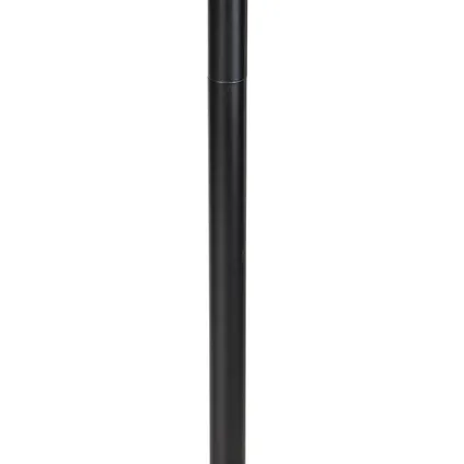 QAZQA Lampadaire noir avec abat-jour blanc 50 cm - Simplo 7