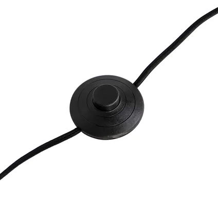 QAZQA Lampadaire noir avec abat-jour blanc 50 cm - Simplo 9