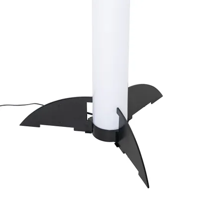QAZQA Vloerlamp zwart dimbaar in kelvin met afstandsbediening - Bomba 7