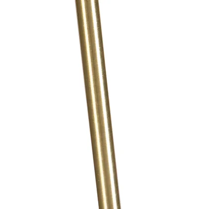 QAZQA Vloerlamp verstelbaar goud met kap wit 50 cm - Parte 10