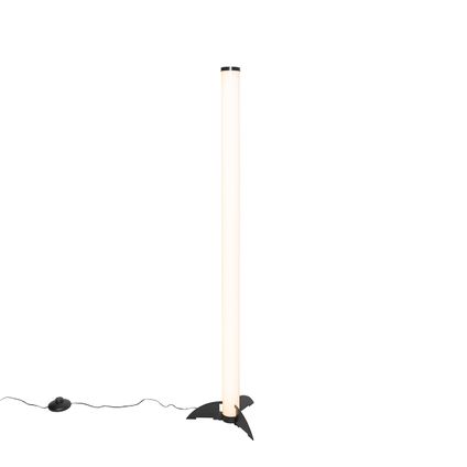 QAZQA Design vloerlamp zwart incl. LED met afstandsbediening - Bomba