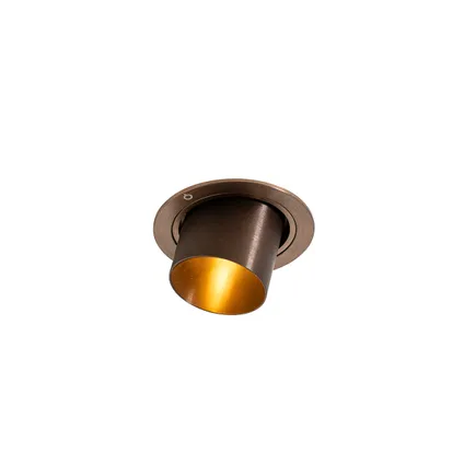 QAZQA Spot encastrable moderne bronze foncé rond inclinable - Installa 5