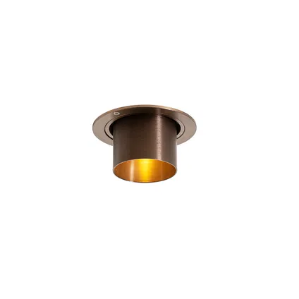 QAZQA Spot encastrable moderne bronze foncé rond inclinable - Installa 6