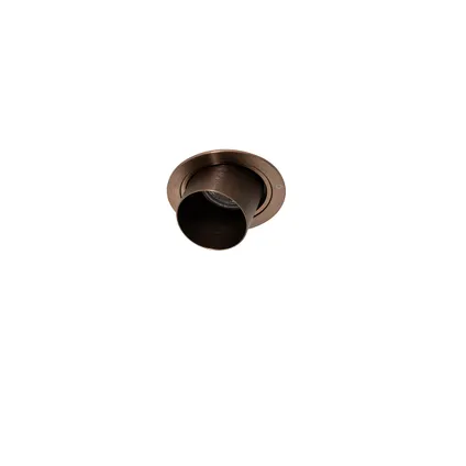 QAZQA Spot encastrable moderne bronze foncé rond inclinable - Installa 10