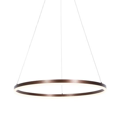 QAZQA Design hanglamp brons 80 cm incl. LED 3-staps dimbaar - Anello