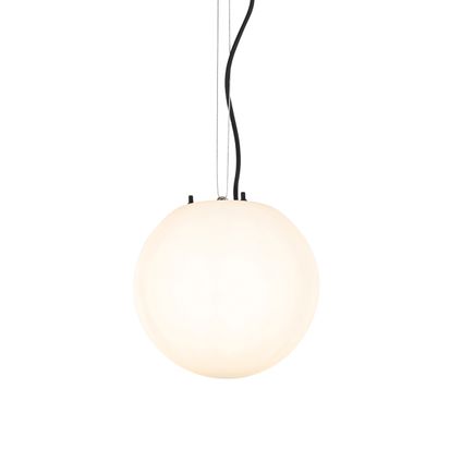 QAZQA Lampe suspendue d'extérieur moderne blanche 25 cm IP65 - Nura