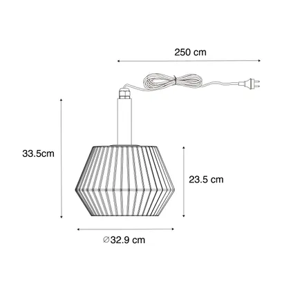 QAZQA Lampe suspendue d'extérieur moderne noire avec abat-jour blanc 32,9 cm IP44 - Robbert 4