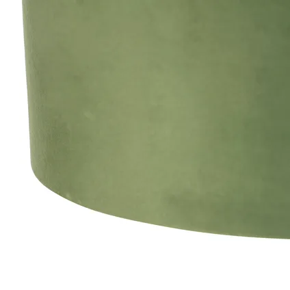 QAZQA Suspension avec abat-jours en velours vert et or 35 cm - Blitz II noir 3