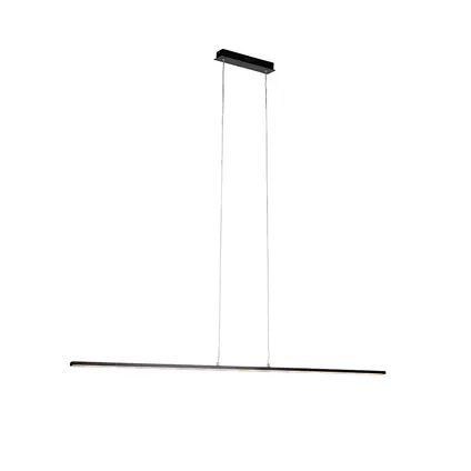 QAZQA Moderne zwarte hanglamp 150 cm incl. LED - Banda