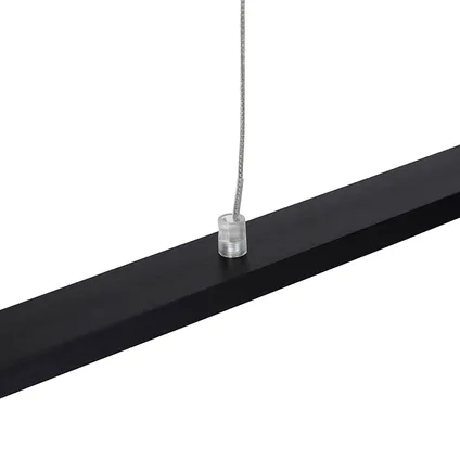 QAZQA Suspension noire moderne 150 cm avec LED - Banda 3