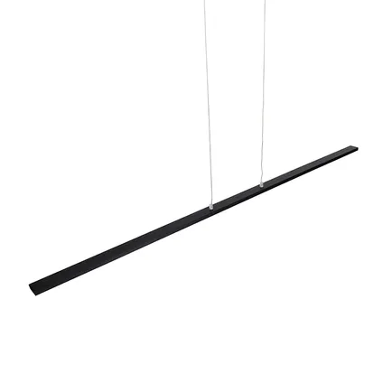 QAZQA Suspension noire moderne 150 cm avec LED - Banda 8