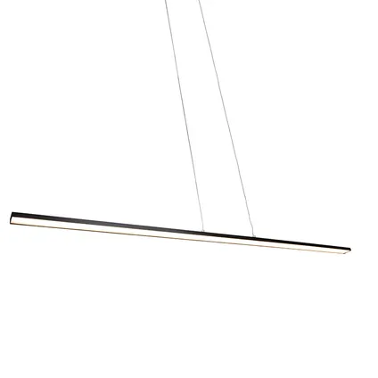 QAZQA Moderne zwarte hanglamp 150 cm incl. LED - Banda 9