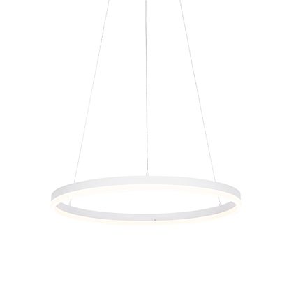 QAZQA Design hanglamp wit 60 cm incl. LED 3-staps dimbaar - Anello