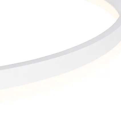 QAZQA Suspension design blanche 60 cm avec LED dimmable en 3 étapes - Anello 2