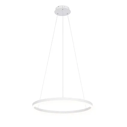 QAZQA Design hanglamp wit 60 cm incl. LED 3-staps dimbaar - Anello 3