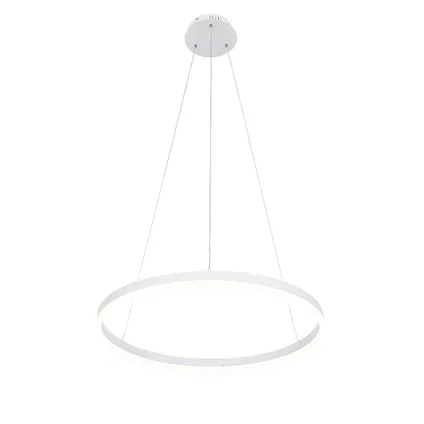 QAZQA Design hanglamp wit 60 cm incl. LED 3-staps dimbaar - Anello 9