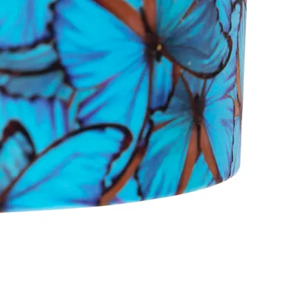 QAZQA Hanglamp met velours kap vlinders met goud 35 cm - Blitz I zwart 3