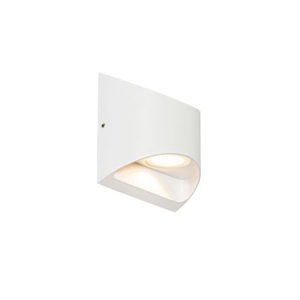 QAZQA Moderne buiten wandlamp wit incl. LED 2-lichts IP54 - Mal