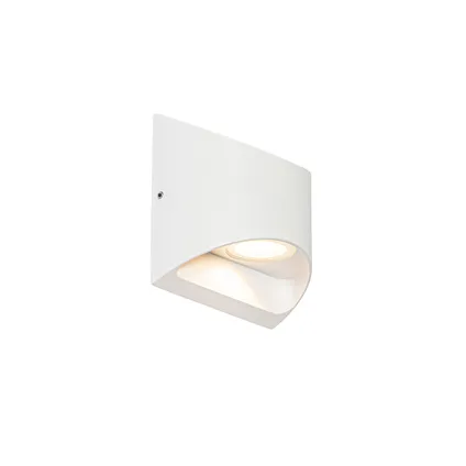 QAZQA Moderne buiten wandlamp wit incl. LED 2-lichts IP54 - Mal 2