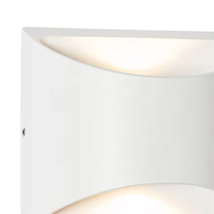 QAZQA Moderne buiten wandlamp wit incl. LED 2-lichts IP54 - Mal 3