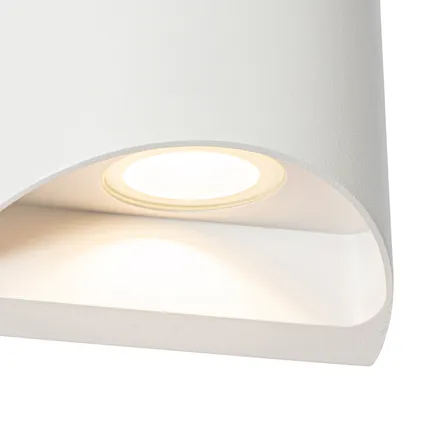 QAZQA Moderne buiten wandlamp wit incl. LED 2-lichts IP54 - Mal 5