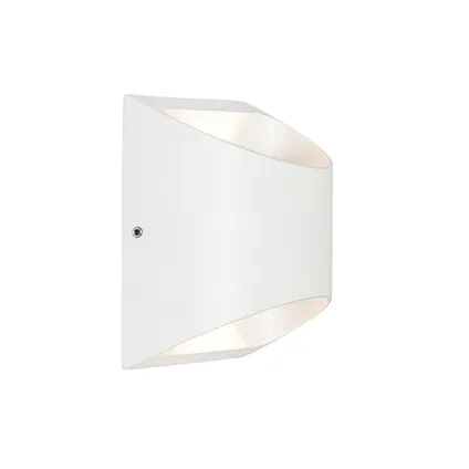 QAZQA Moderne buiten wandlamp wit incl. LED 2-lichts IP54 - Mal 6