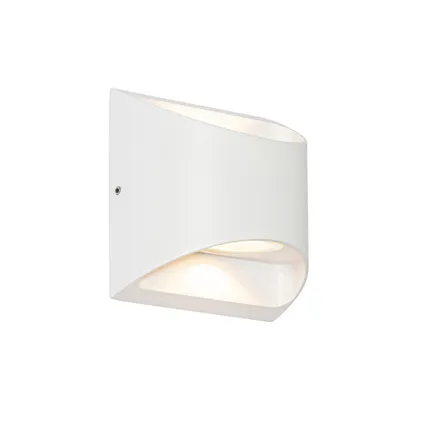 QAZQA Moderne buiten wandlamp wit incl. LED 2-lichts IP54 - Mal 7