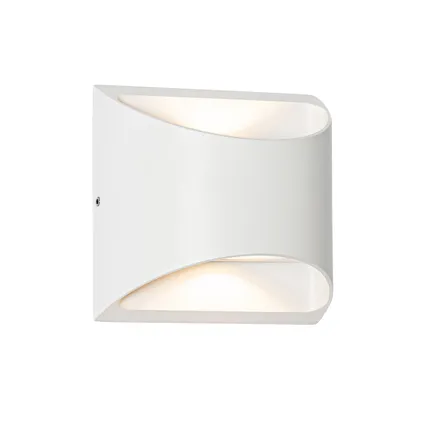 QAZQA Moderne buiten wandlamp wit incl. LED 2-lichts IP54 - Mal 8