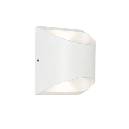QAZQA Moderne buiten wandlamp wit incl. LED 2-lichts IP54 - Mal 9