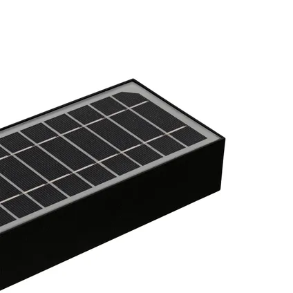 QAZQA Buiten wandlamp zwart met dimlicht en sensor op solar - Kayo 3