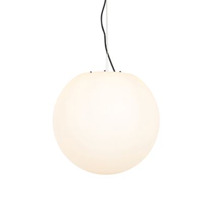 QAZQA Lampe suspendue d'extérieur moderne blanche 45 cm IP65 - Nura