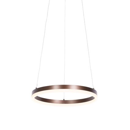 QAZQA Design hanglamp brons 40 cm incl. LED 3-staps dimbaar - Anello