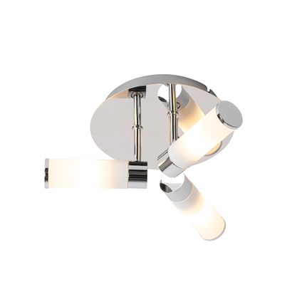 Plafonnier de salle de bain moderne chrome 3 lumières IP44 - Bath