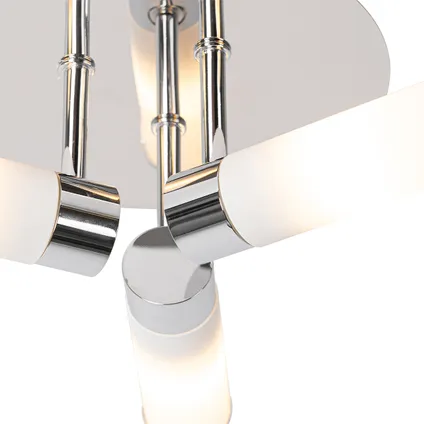 QAZQA Moderne badkamer plafondlamp chroom 3-lichts IP44 - Bath 2