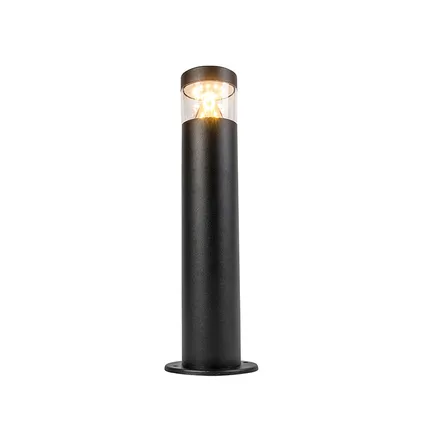 QAZQA Lampe d'extérieur moderne noire 40 cm IP44 avec LED - Roxy 7