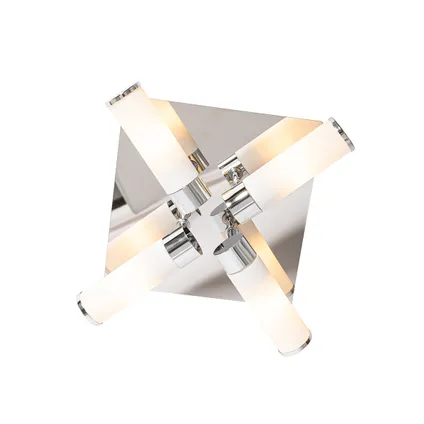 QAZQA Moderne badkamer plafondlamp chroom 4-lichts IP44 - Bath 8