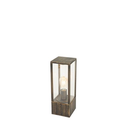 QAZQA Vintage staande buitenlamp antiek goud 40 cm IP44 - Charlois
