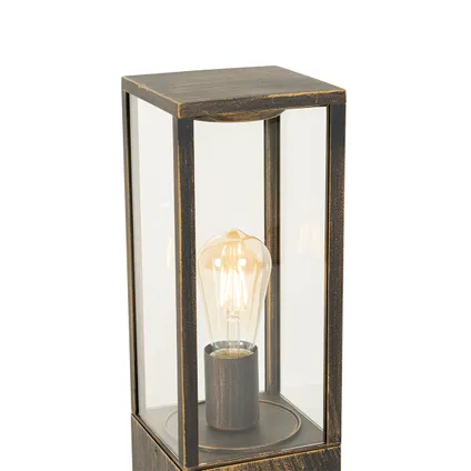QAZQA Vintage staande buitenlamp antiek goud 40 cm IP44 - Charlois 2