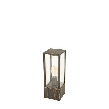 QAZQA Vintage staande buitenlamp antiek goud 40 cm IP44 - Charlois 9
