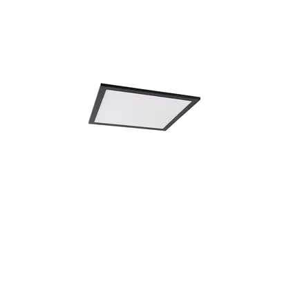 QAZQA Moderne plafondlamp zwart incl. LED 40 cm - Liv 10