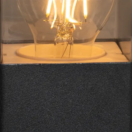 QAZQA Lampe d'extérieur sur pied noire 50 cm IP44 avec effet verre fumé - Danemark 6