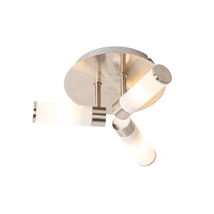 Plafonnier de salle de bain moderne en acier 3 lumières IP44 - Bath