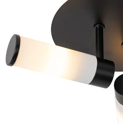 QAZQA Moderne badkamer plafondlamp zwart 3-lichts IP44 - Bath 3