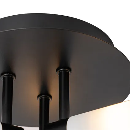 QAZQA Moderne badkamer plafondlamp zwart 3-lichts IP44 - Bath 5